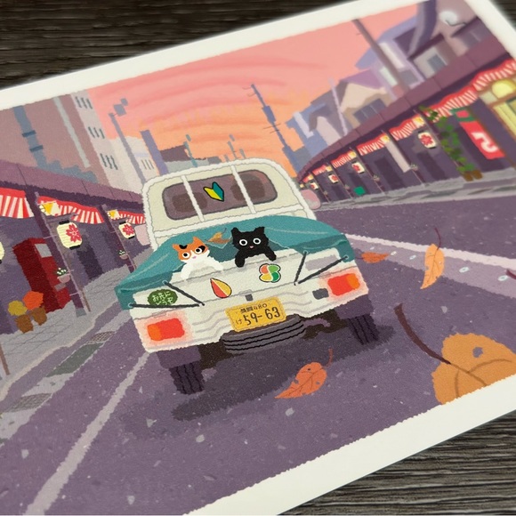 Kittens Travel Life in Japan Postacard Set ❘ Postal (12 sheets of 12 patterns) - Picture 10 of 16